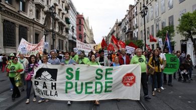 Photo of La PAH saca a las calles de Sevilla a cientos de personas contra la impunidad financiera y la estafa hipotecaria