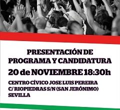 Photo of Presentación del programa y candidatura de Unidad Popular Sevilla