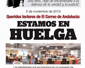Photo of Todo nuestro apoyo a la lucha de los trabajadores de El Correo de Andalucía