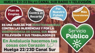 Photo of Nuestro apoyo a la huelga convocada en Canal Sur Radio y Televisión